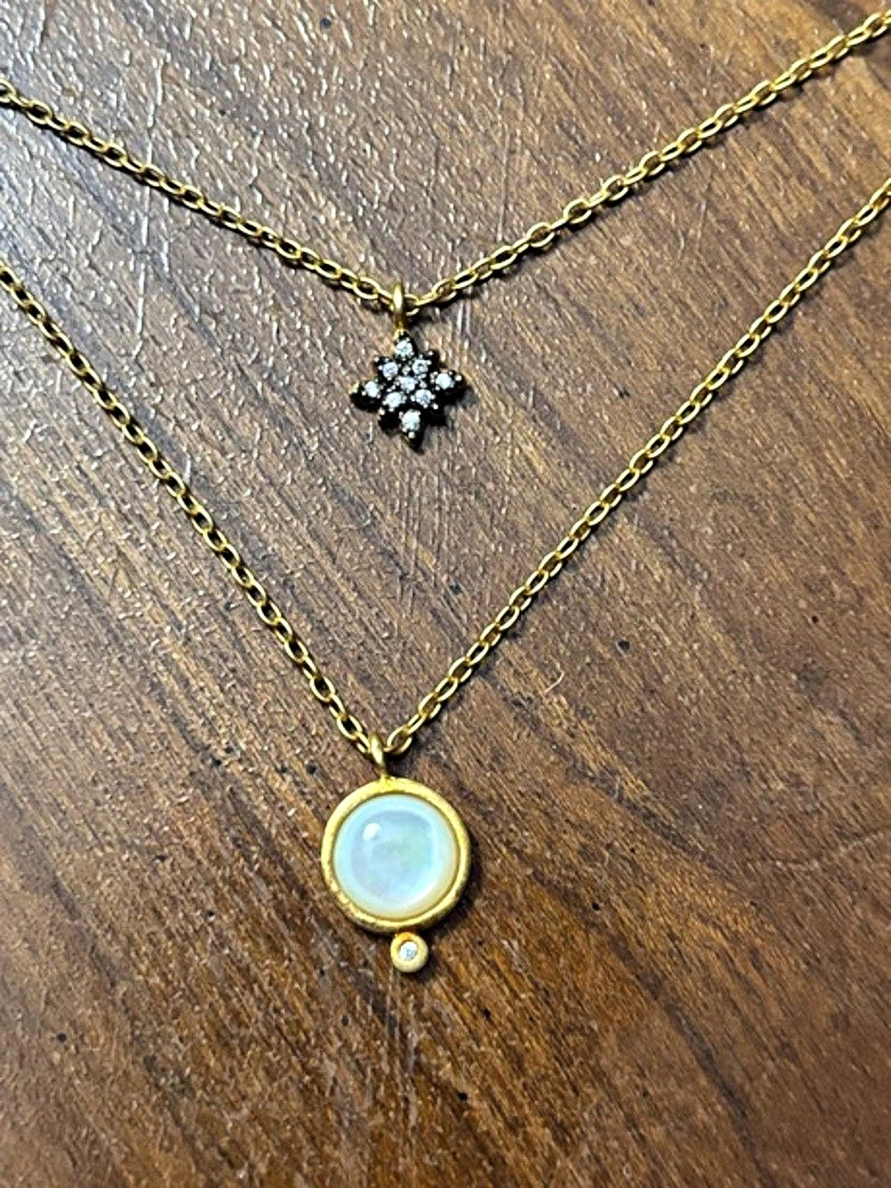 Freida Rothman Layered Pendant Necklace-SS 925.